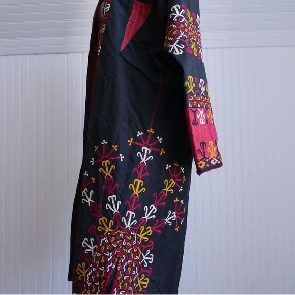 Stunning vintage Turkmen Chodor tribe handmade robe/jacket/duster - Picture 8 of 12